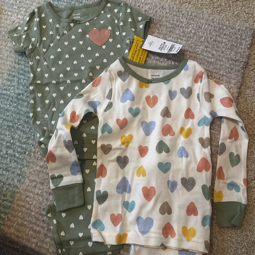 Brand new with tags! Carters heart pajama set